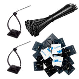 Cable Holders Self-Adhesive 100 Pieces – Black 20x20mm