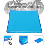 aleawol Thickening Motorcycle Seat Gel Pad 25 x 25 x 2 cm Motorcycle Gel Seat Cushion Shock Absorption Mat Comfortable Soft Gel Cushion, Motorcycle Seat Pad DIY Motorcycle Seat Accessories, Blue