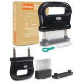 DePango Meat Tenderizer, Steaker for Meat with Robust Stainless Steel 48 Blades for Steak, Chicken, Pork, Beef Brisket, Removable for Cleaning, Dishwasher Safe