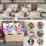 Children’s Foldable Toy Storage Box 80L with Lid 66x33x40cm – Trains