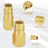 R134a Refrigerant Tank Adapter 1/4 SAE Brass High-Pressure Converter for AC – 2-piece