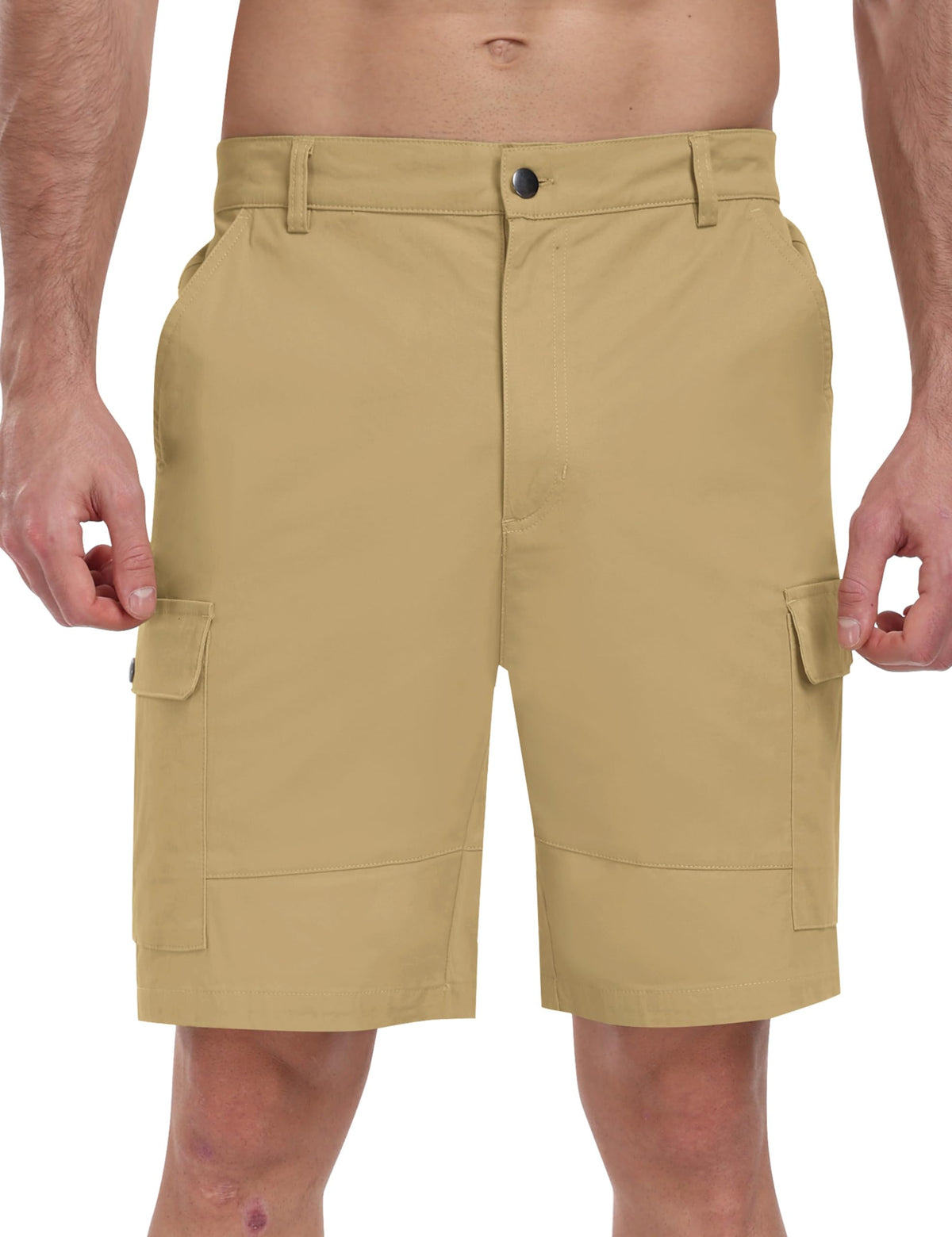 Men's Cargo Shorts Cotton Lightweight Multi-Pocket Bermuda – Navy Blue EU XL
