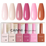 CANNI UV Gel Nail Polish Set 6 Colours – Assorted