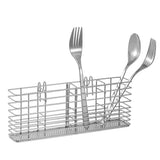 Cutlery Holder Hanging Utensil Organizer 4-Compartment Stainless Steel Spoon Drying Rack – Stainless