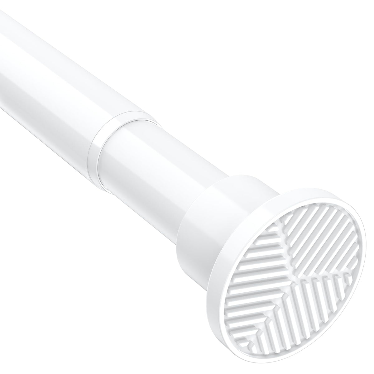 Extendable Tension Curtain Rod 75–120 cm Stainless Steel 22mm – White