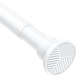 Extendable Tension Curtain Rod 75–120 cm Stainless Steel 22mm – White