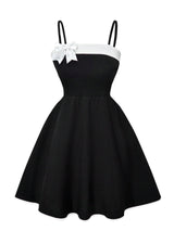 SweatyRocks Girls' Party Dress Bow Pleated Sleeveless Knee-Length – Black Age 12