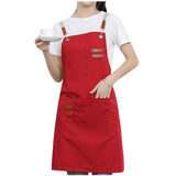 Women's Cotton Apron Waitress Bakery Restaurant Cooking – Red