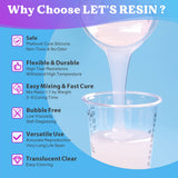 Silicon lichid pentru confecționare matrițe LET'S RESIN raport 1:1 translucid 580g