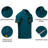 Tricou polo bărbați cu mânecă scurtă pentru golf și sport – Verde Albăstrui 3XL
