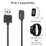 Watch USB Charger Cable for Redmi Watch 3 Active 100cm Fast Replacement - Black