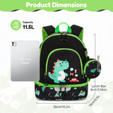 Children's Backpack Insulated Lunch Compartment Chest Strap Reflective - Astronaut 11.5L