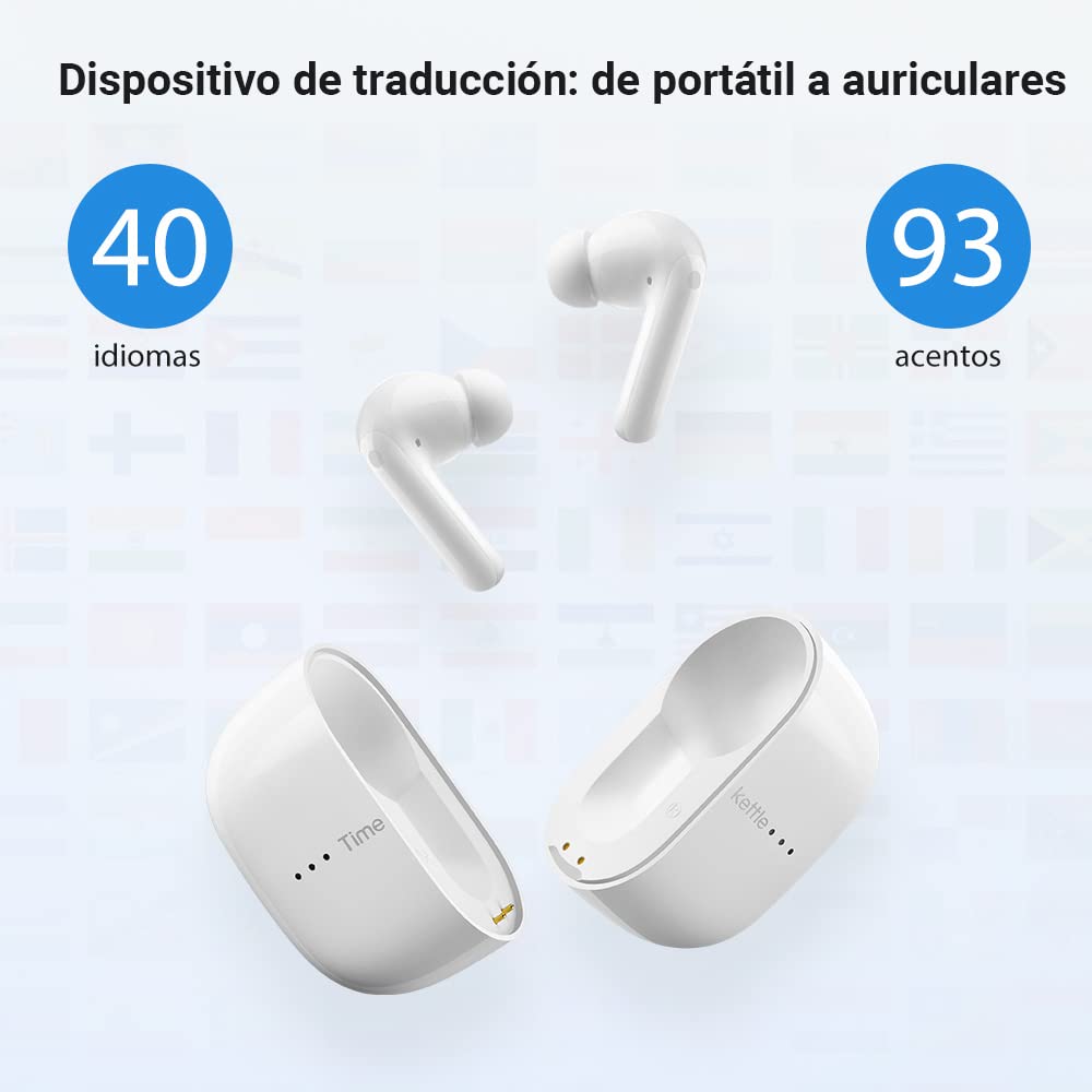 Timekettle M3 Languages Translation, Two-Way Translation Device with App for 40 Languages and 93 Accents Online, Offline Translation to Explore the Lives of