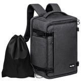 Men's Carry-On Backpack Large Waterproof Laptop Backpack with Shoe Compartment – Black