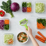 Răzătoare și feliator multifuncțional din inox pentru legume 18x12 cm – Argintiu