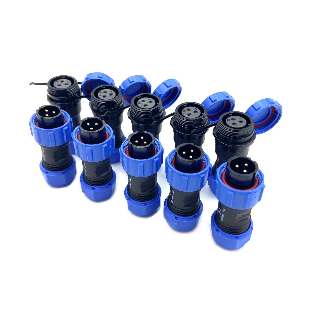 Conectori aviație SP17 3 pini fără lipire impermeabili IP68 500V 10A, set 5 buc