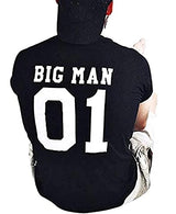Matching Father & Son T-Shirt Cotton Casual Funny Print – Black XXL
