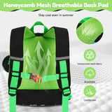Children's Backpack Insulated Lunch Compartment Chest Strap Reflective - Astronaut 11.5L