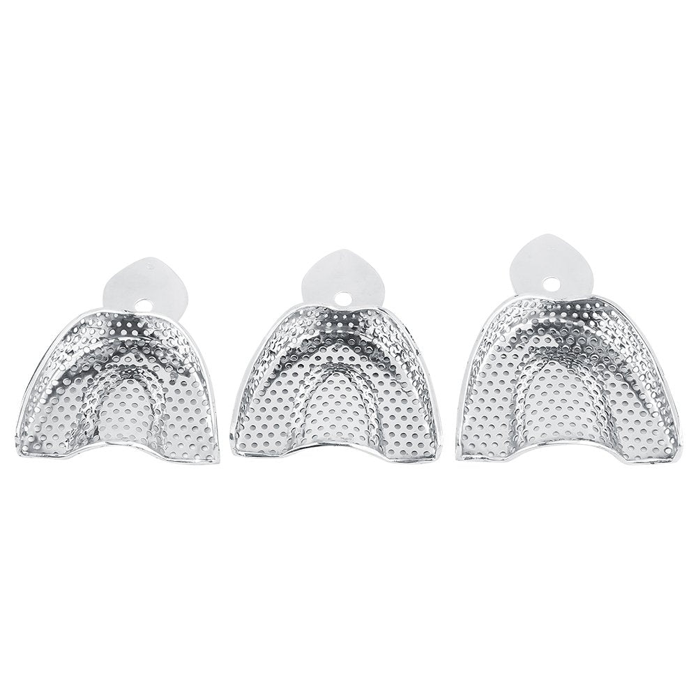 Dental Impression Trays Stainless Steel Autoclavable Upper & Lower – 6pcs