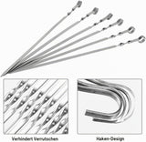 Set 12 frigărui din inox lungime 30 cm pentru grătar și carne – Argintiu