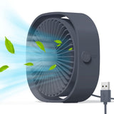 Mini ventilator silențios USB de birou Simpeak rotire 360° 3 trepte – Albastru