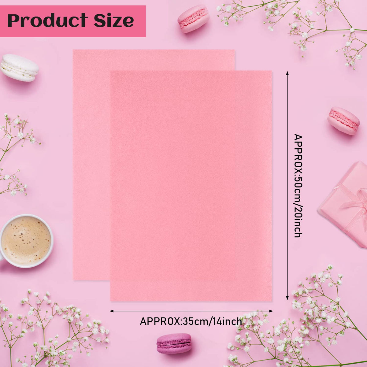 NEBURORA 120 Sheets Pink Tissue Paper 35 x 50 cm Pink Gift Wrap Large Pink Wrapping Paper Sheets for Gift Bags Packaging Flower Fillers Crafts Birthday Christmas Wedding