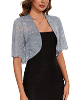 Women's Lace Bolero Short Cardigan Festive – Grey XXL