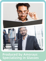 Amoray's 2 Pack Progressive Multifocus Reading Glasses Men Metal Anti-Blue Light Reading Glasses with Spring Hinges 8003 (Black & Gray, +2.50)