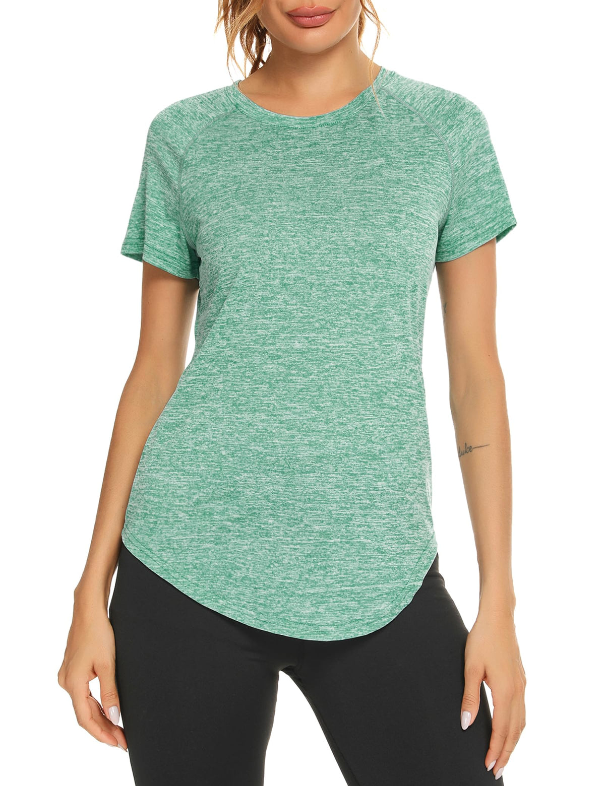 Women’s Running T-Shirt Mesh Back Short Sleeve Quick-Dry – Rose Red S