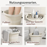Collapsible Foldable Bucket 10L PP+TPR Space-saving – Cream