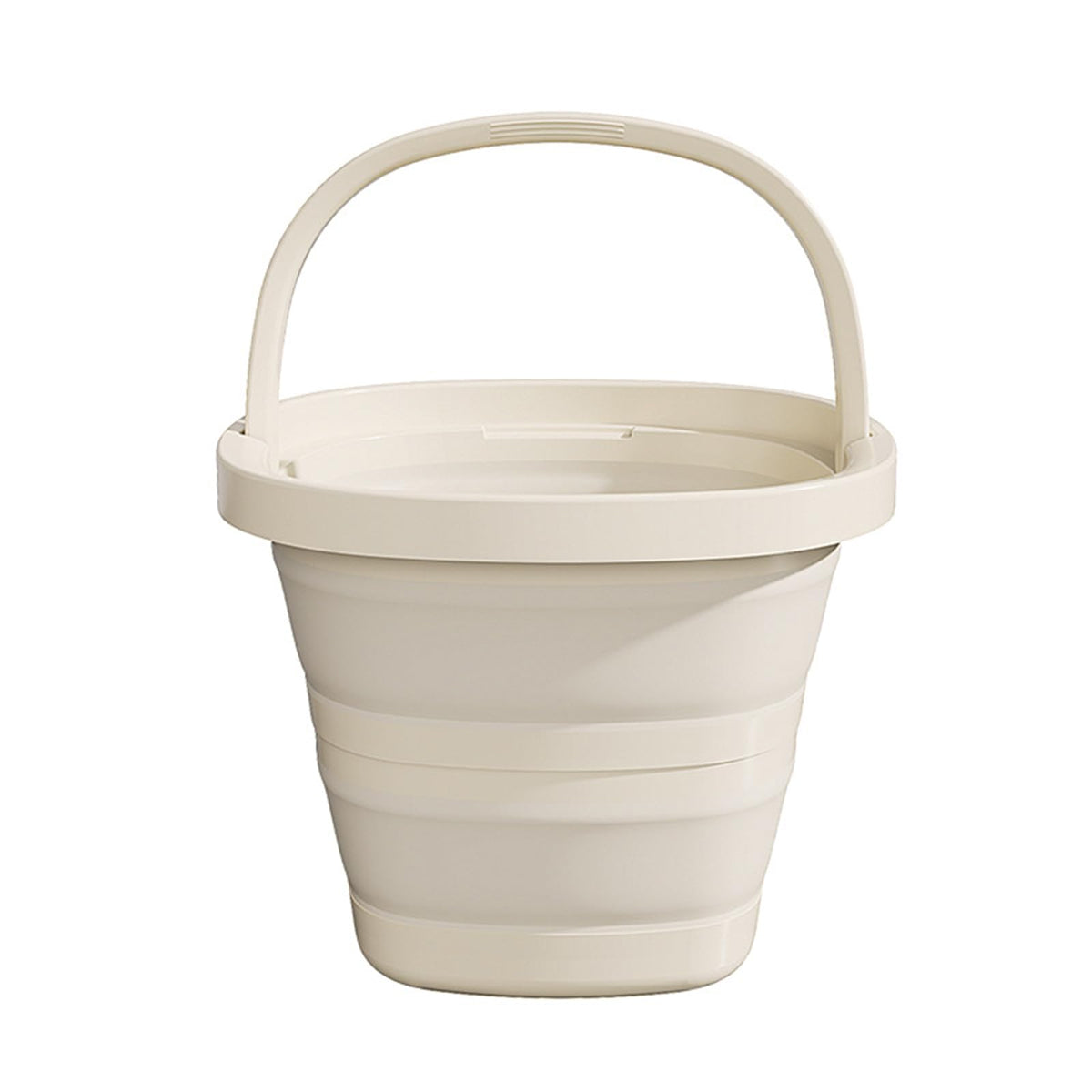 Collapsible Foldable Bucket 10L PP+TPR Space-saving – Cream