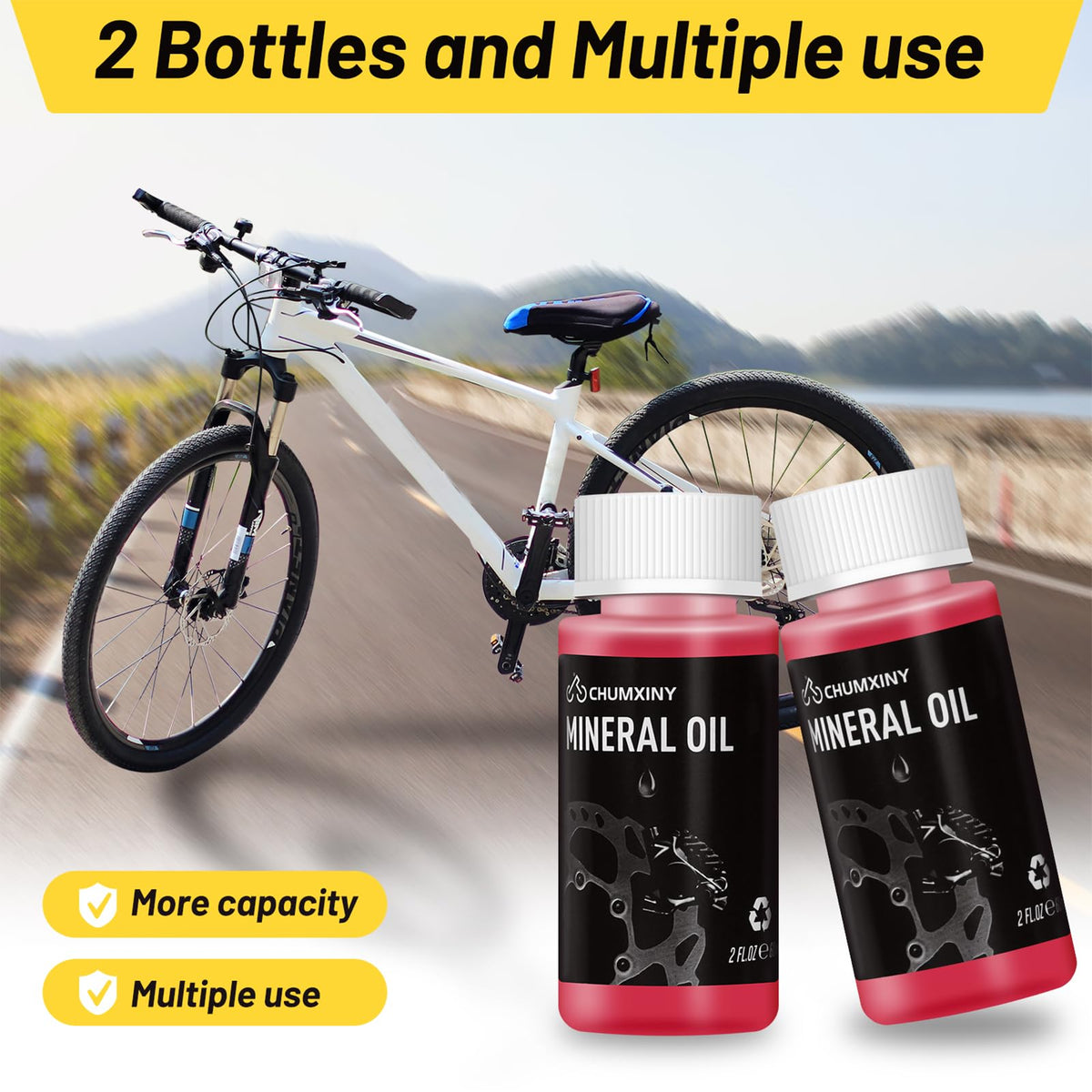 Kit de aerisire pentru frâne hidraulice pe disc Shimano și Tektro cu ulei mineral 120ml