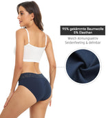 Women's Cotton Lace Bikini Knickers 5-Pack Breathable Comfortable Panties – Dark S