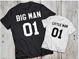 Matching Father & Son T-Shirt Cotton Casual Funny Print – Black XXL