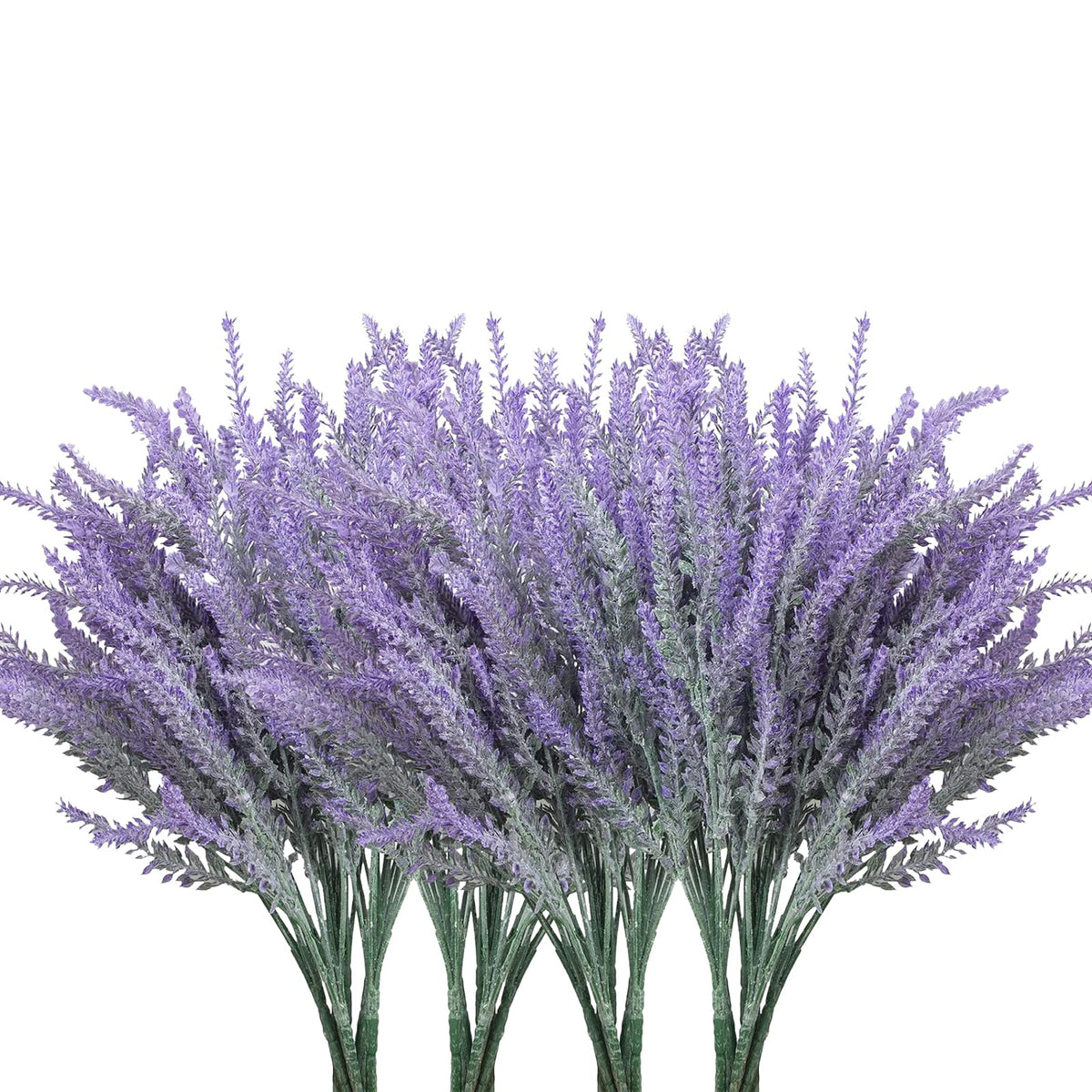 Artificial Lavender Flowers 12-Pack Weatherproof Outdoor Decorative – Purple