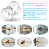 VABNEER 10pcs PVC Door Handle Stoppers Silicone Anti-Slip Door Handle Protectors (Transparent)