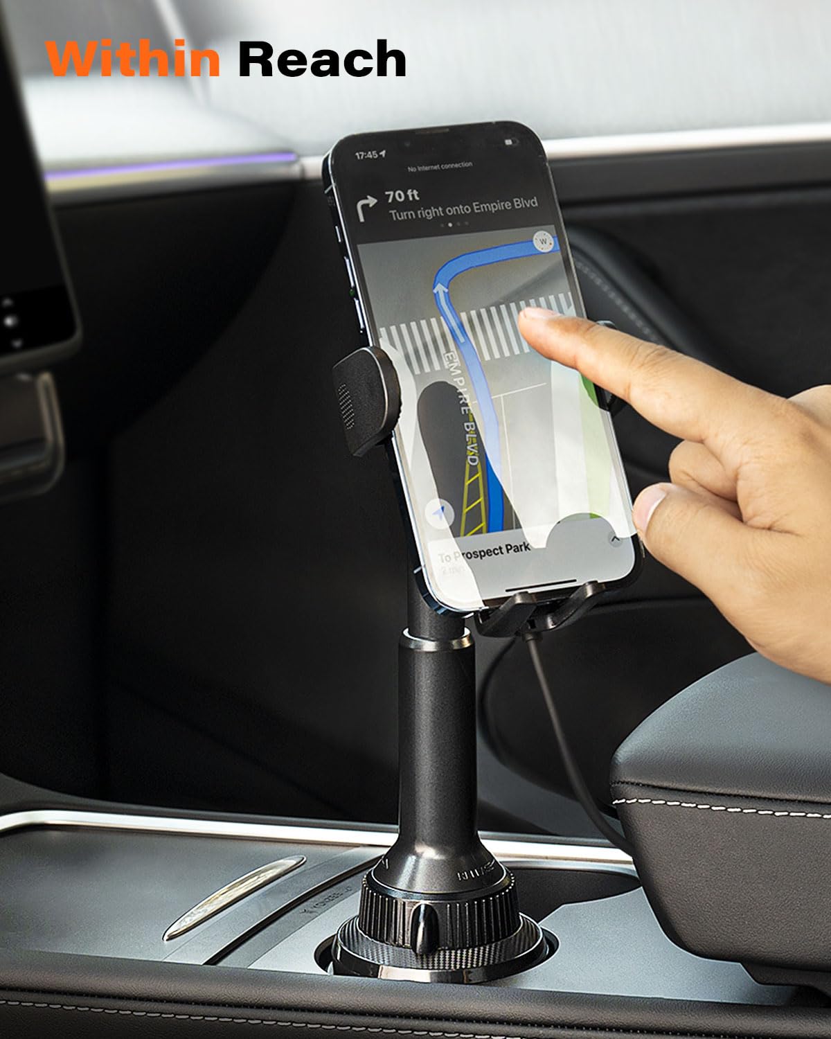 APPS2Car mobile phone holder car cup holder with charging function, charger car mobile phone holder with charging function, car holder for cup holder for smartphones,