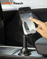 APPS2Car mobile phone holder car cup holder with charging function, charger car mobile phone holder with charging function, car holder for cup holder for smartphones,