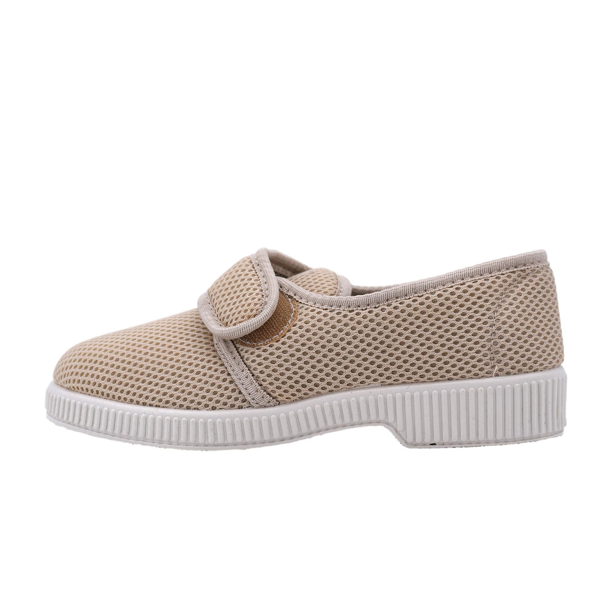 Women’s Adjustable Velcro Slippers Orthopaedic Non-Slip Breathable Soft Comfortable – Beige EU38