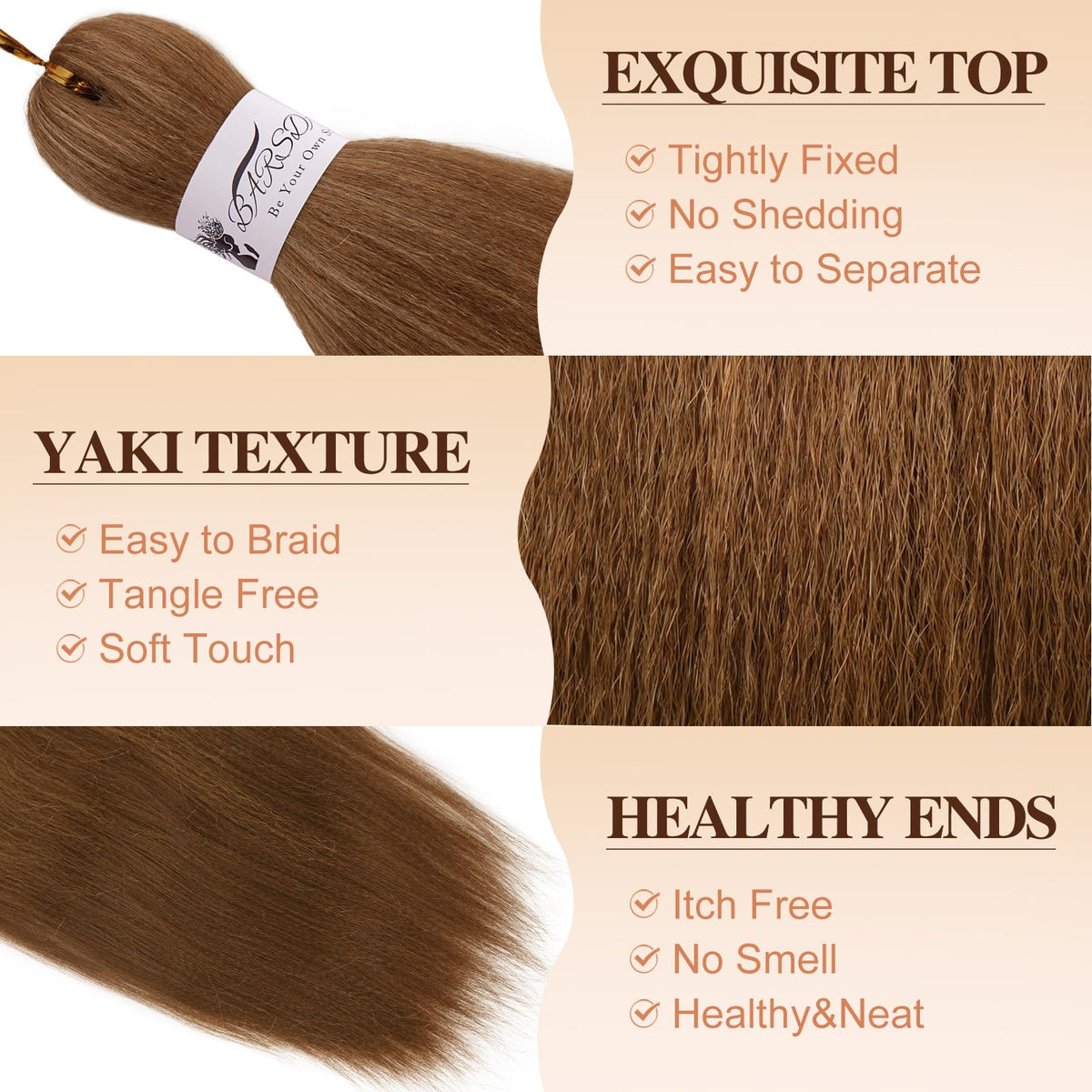 Pre Stretched Braiding Hair Auburn 26 Inch 8 Packs – 30# Light Auburn