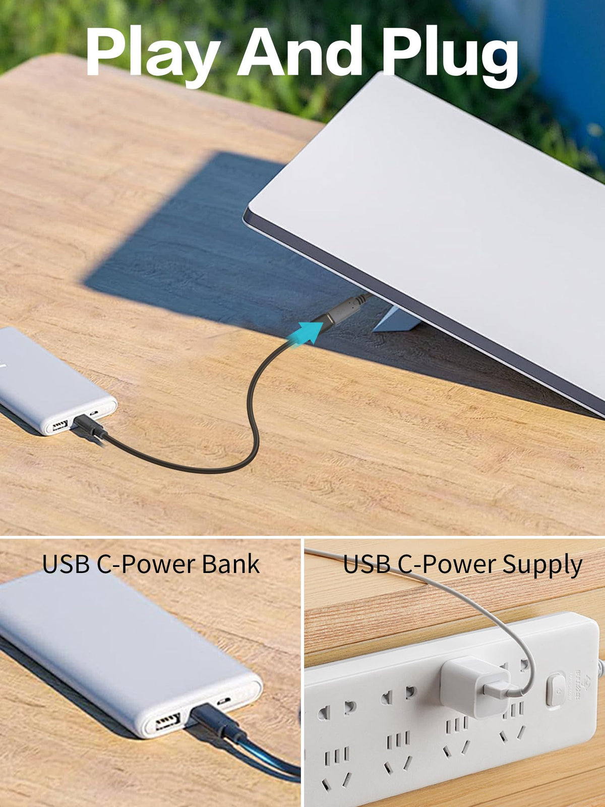 USB C to DC Cable for Starlink Mini 10CM Extension Cable – 3.9 inch