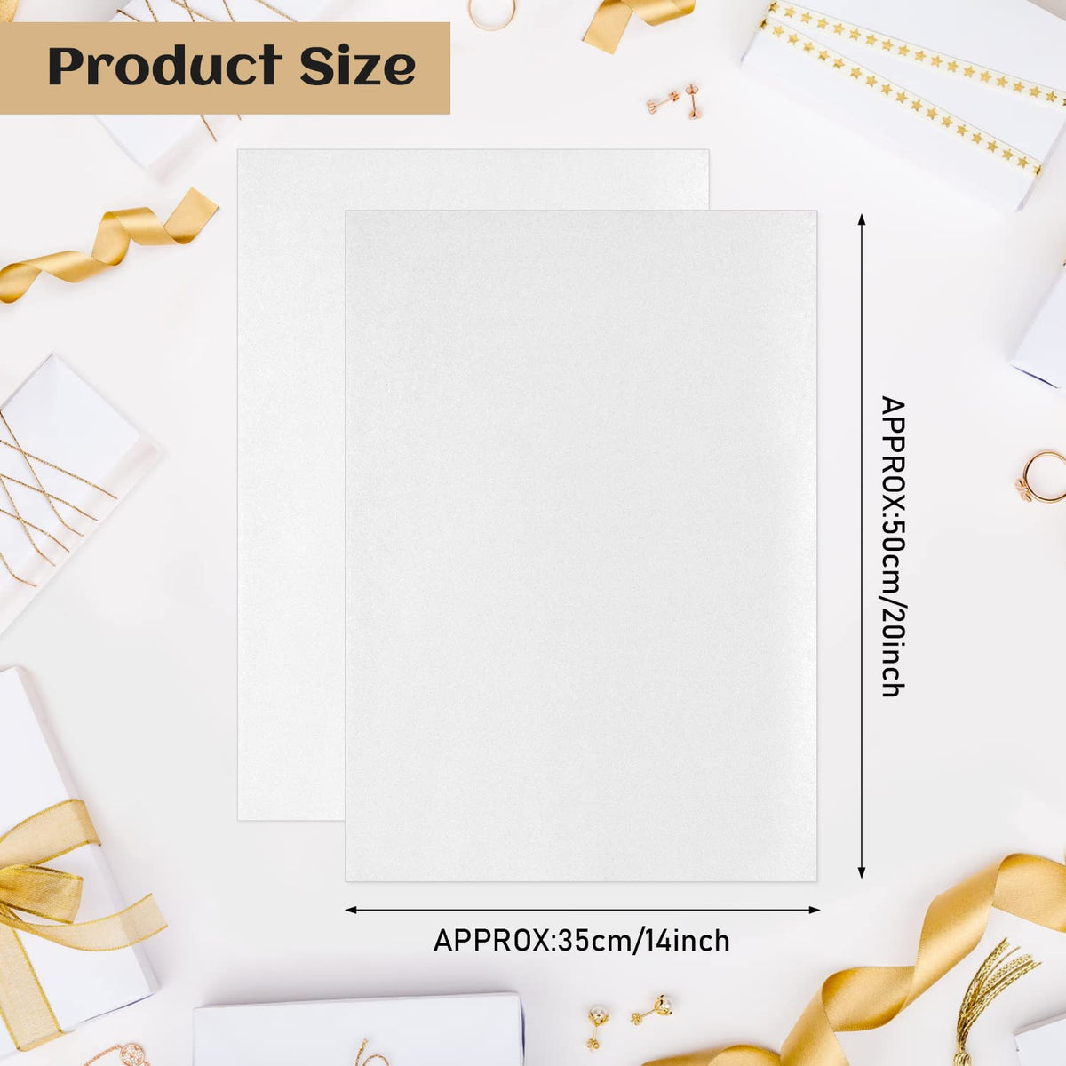 NEBURORA 120 Sheets White Tissue Paper 35 x 50 cm White Gift Wrap Loose White Gift Wrap Sheets for Gift Bags Packaging Flower Fillers Crafts Birthday Christmas Wedding Decoration (White)