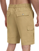Men's Cargo Shorts Cotton Lightweight Multi-Pocket Bermuda – Navy Blue EU XL