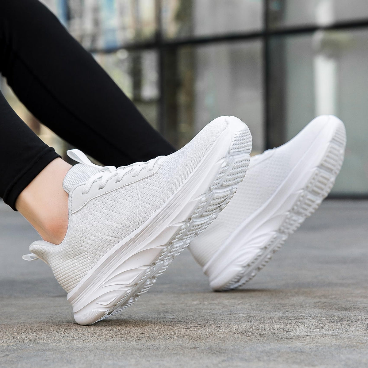 Pantofi sport slip-on fără șireturi pentru bărbați, respirabili – Alb EU 46