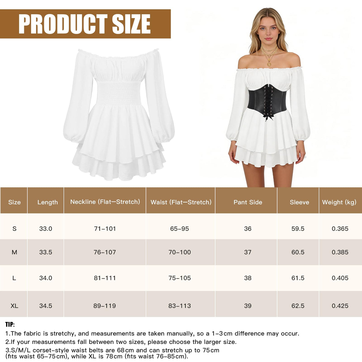 Rochie albă de vară damă croială Regular Fit – Alb L