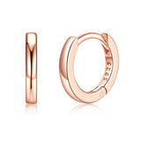 8mm Mini Hoop Earrings 925 Sterling Silver Hypoallergenic Huggie – Rose Gold