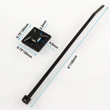 Cable Holders Self-Adhesive 100 Pieces – Black 20x20mm