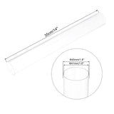 Set 4 tuburi transparente din PVC diametru int. 41mm / ext. 45mm lungime 350mm – Construcție lămpi