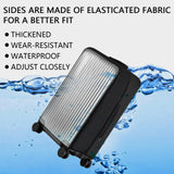 Transparent Waterproof Suitcase Cover Elastic Zipper – Black 30 inch