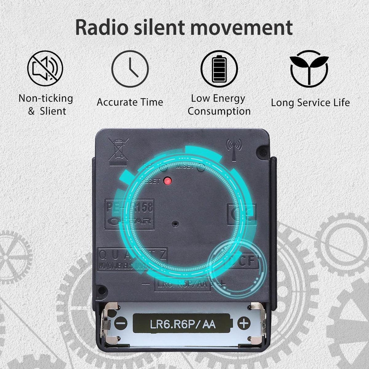 VIVILINEN radio-controlled clock, silent wall clock without ticking noise, modern radio-controlled wall clock, silent wall clock, non-ticking hanging clock for living room, bedroom, office, kitchen, 30 x 30 cm / 12 inches (black and white-2)